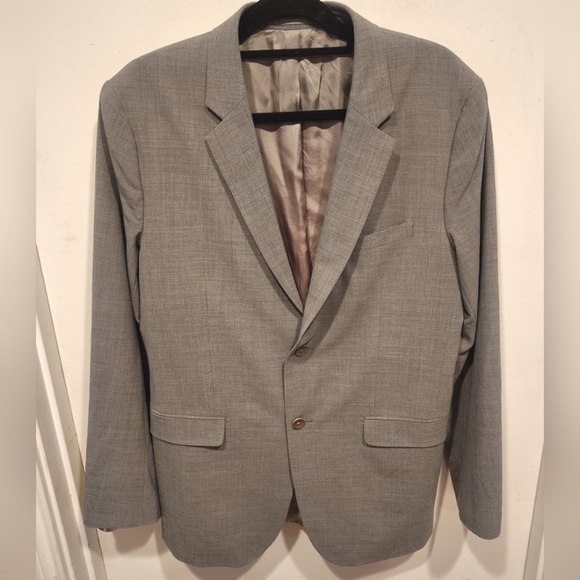 Theory Men's Gray Wool Blazer 2 Button Suit Jacket Sz  44L Prom Event Career - Picture 1 of 8